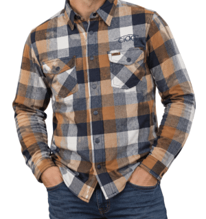 Chemise carrelée marine-H